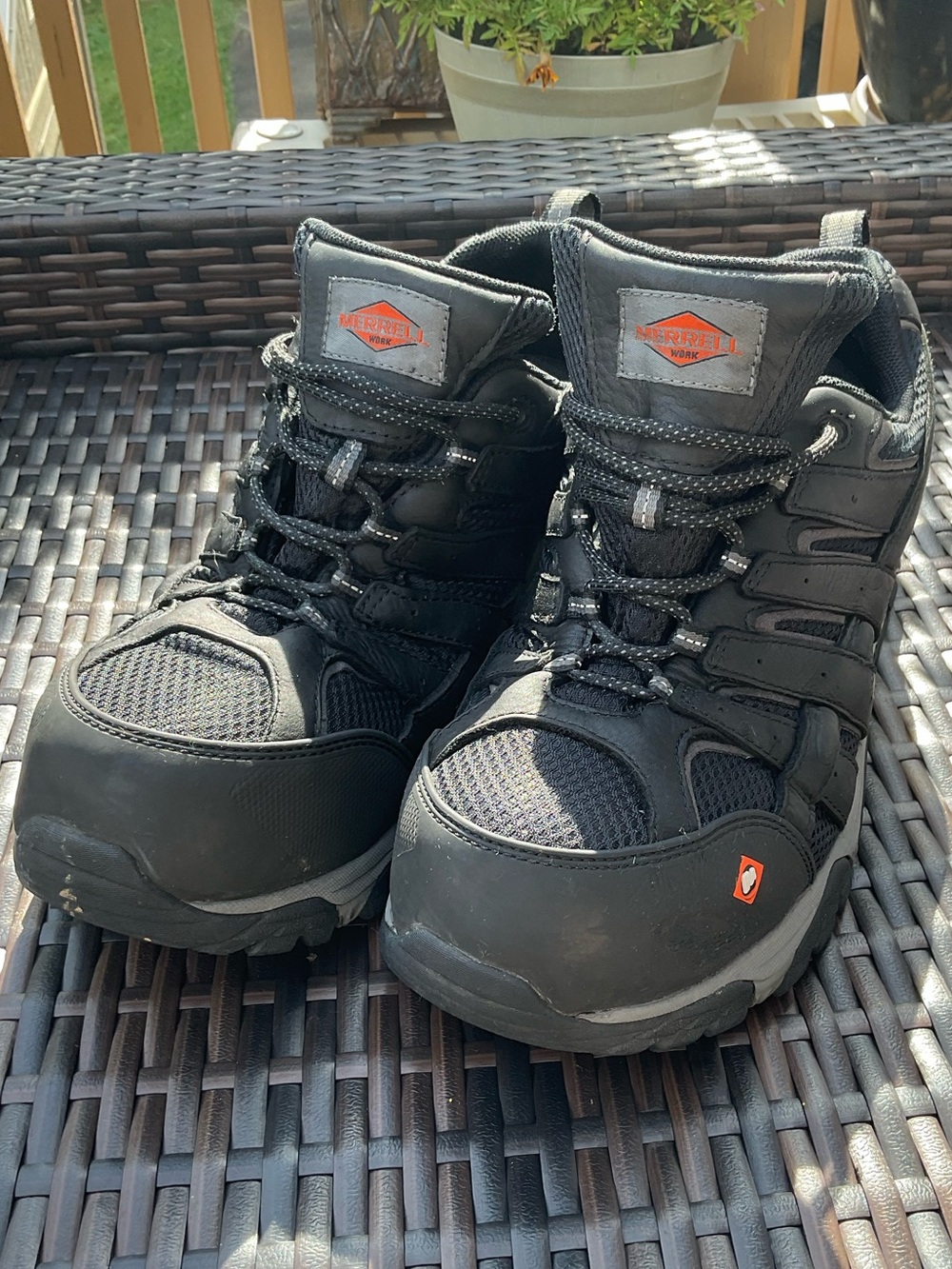 MERRELL WORK Moab Vertex Vent Composite Toe.In Very Good Condition. Men’s 12W.